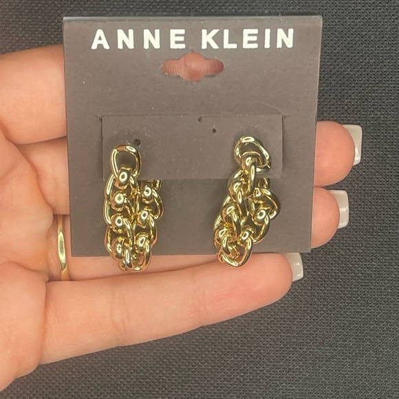 Anne Klein Gold-Tone Chain Earrings - Picture 1 of 1